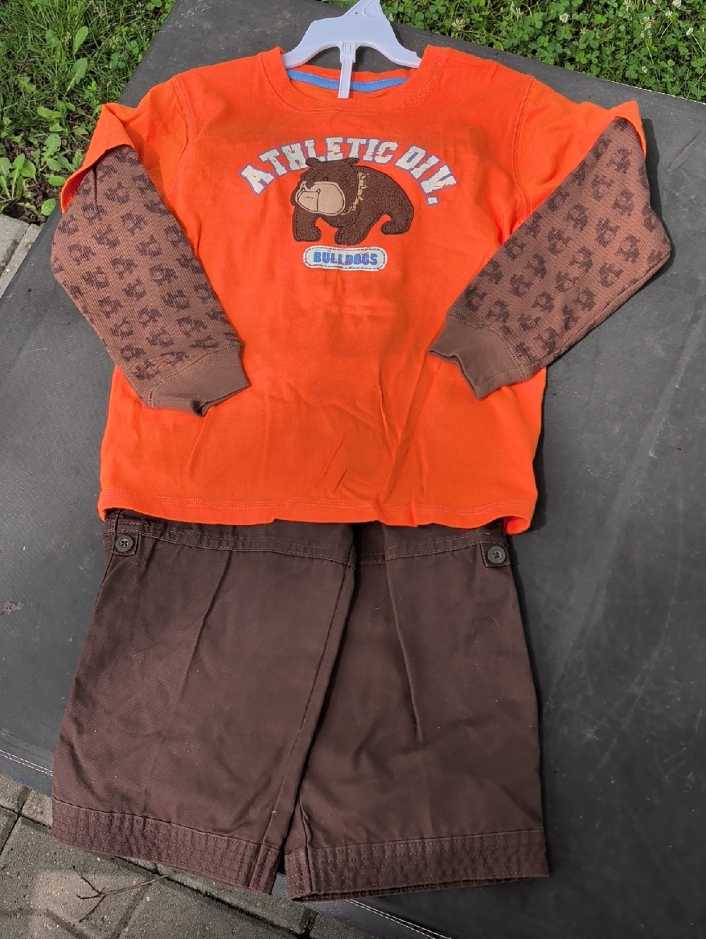 Carter's Orange and Brown Athletic Div Shirt And Matching Pants
